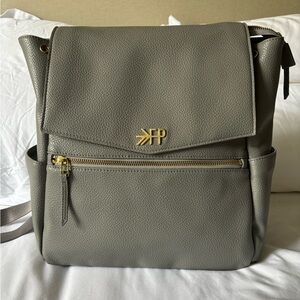 Freshly Picked Classic Mini II Diaper Bag Backpack, Wipeable (Stone)